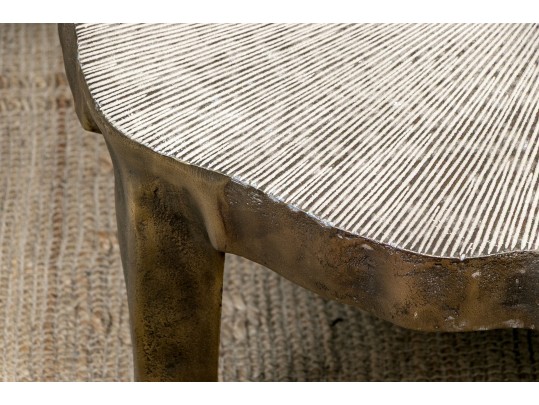 Chic Pair Of Serena And Lilly Cast Aluminum Tables