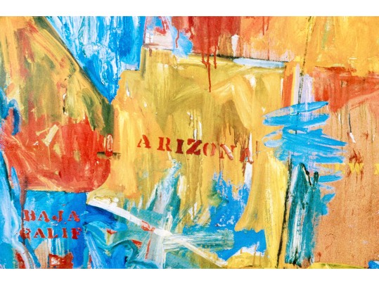 After Jasper Johns (American, NY, B.1930) Framed Color Print, 