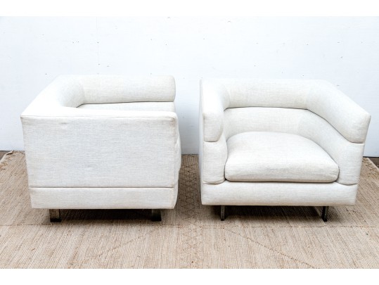 Pair Of Weiman Upholstered Lounge Chairs