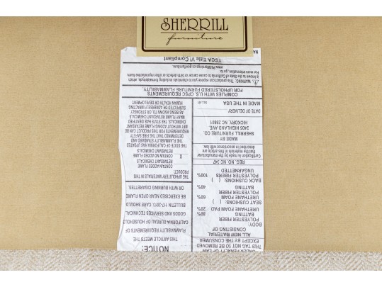 American Made Sherrill Tufted Upholstered Settee