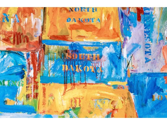 After Jasper Johns (American, NY, B.1930) Framed Color Print, 