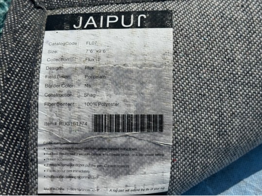 Jaipur 100% Polyester Shag Carpet, 9'-6