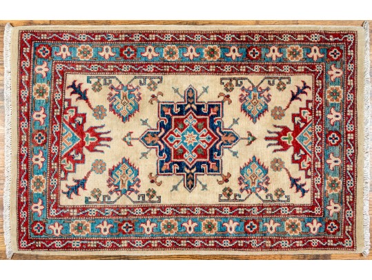 Hand Knotted Wool KAZAK Carpet -  4'-1