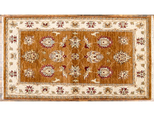 Hand Knotted Wool Peshawar Carpet - 5' 3