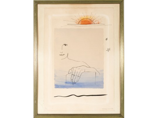 Uhenivo Signed, Ltd. Ed. Lithograph On Paper, Surrealist Scene, 1978