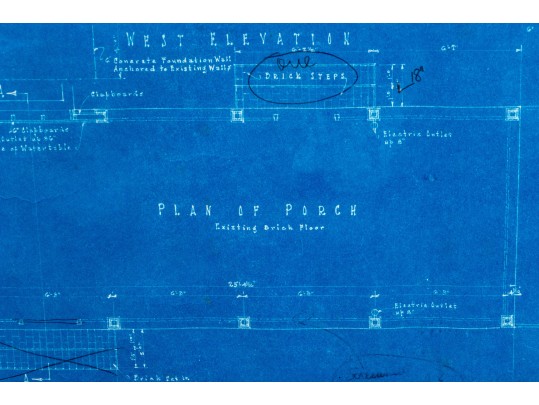 Carl E. Segerberg (American [CT], 1897-1975) Architectural Blueprint, 1953
