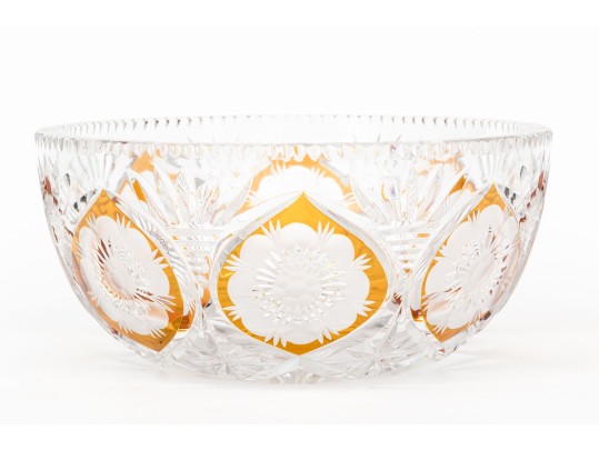 Elaborate Hand Cut Crystal Bowl