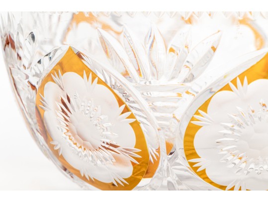 Elaborate Hand Cut Crystal Bowl