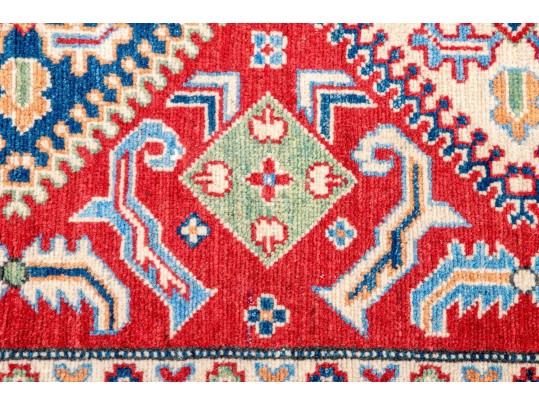 Hand Knotted Wool Pakistan Kazak Carpet, 5'-10
