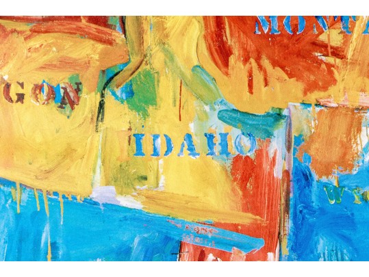 After Jasper Johns (American, NY, B.1930) Framed Color Print, 
