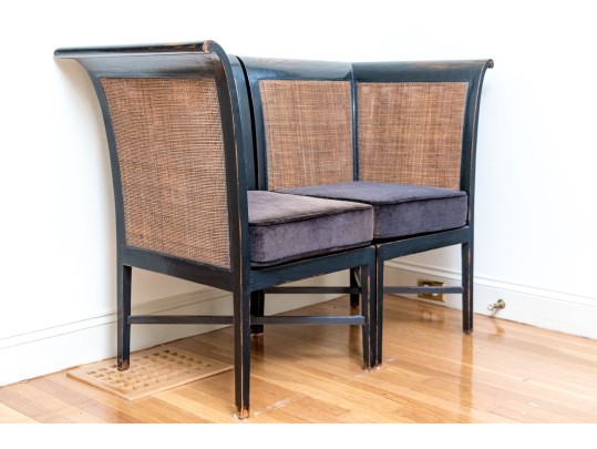 Love Seat Sofa In Two Corner Chairs Form