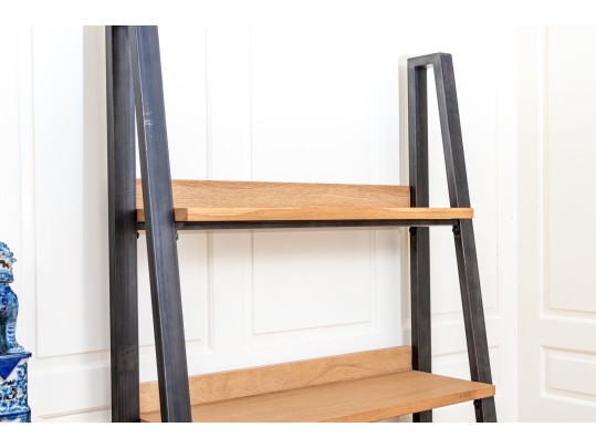 Quality Metal And Wood Ladder Etagere