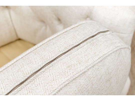 American Made Sherrill Tufted Upholstered Settee