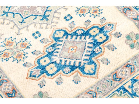 Hand Knotted Wool Kazak Carpet - 3' 3