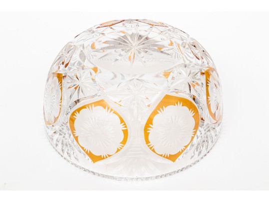 Elaborate Hand Cut Crystal Bowl
