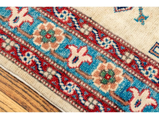 Hand Knotted Wool KAZAK Carpet -  4'-1