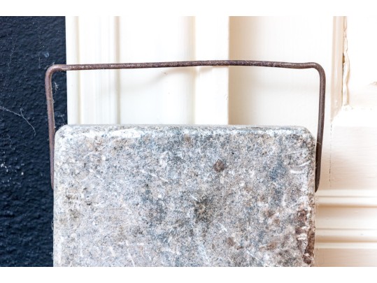 Duo Of Antique Soapstone Foot Warmers