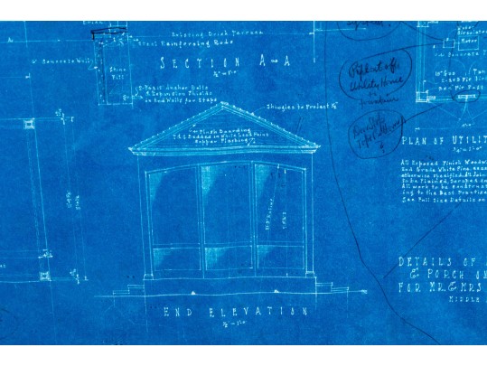 Carl E. Segerberg (American [CT], 1897-1975) Architectural Blueprint, 1953