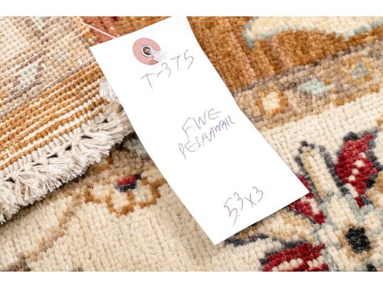 Hand Knotted Wool Peshawar Carpet - 5' 3