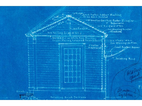 Carl E. Segerberg (American [CT], 1897-1975) Architectural Blueprint, 1953