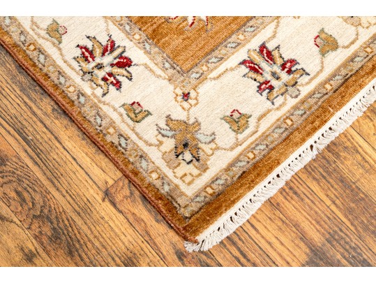 Hand Knotted Wool Peshawar Carpet - 5' 3