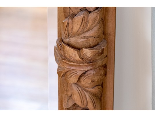 Lavishly Hand Carved Framed Beveled Edge Mirror