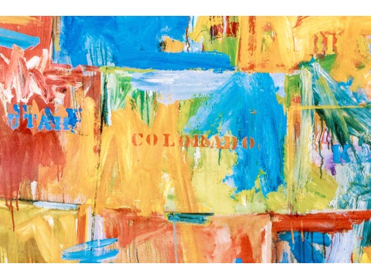 After Jasper Johns (American, NY, B.1930) Framed Color Print, 