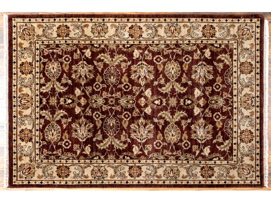Hand Woven Wool Carpet - 6'1