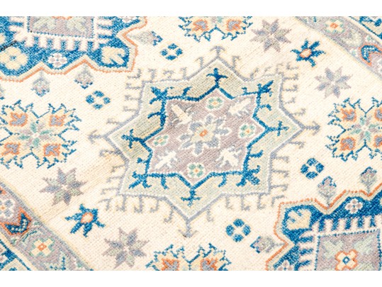 Hand Knotted Wool Kazak Carpet - 3' 3