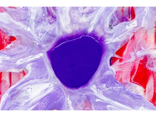 John Fatse (American, B. 20th C.) Acrylic & Resin On Board, Color Burst