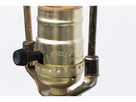 Chinese Oversized Famille Noire Baluster Form Table Lamp, 20th C.