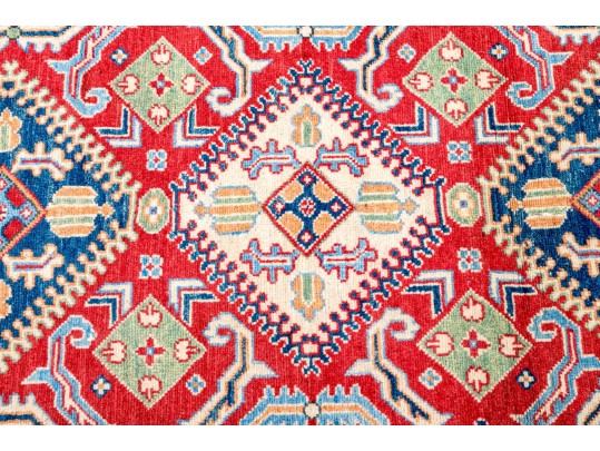 Hand Knotted Wool Pakistan Kazak Carpet, 5'-10
