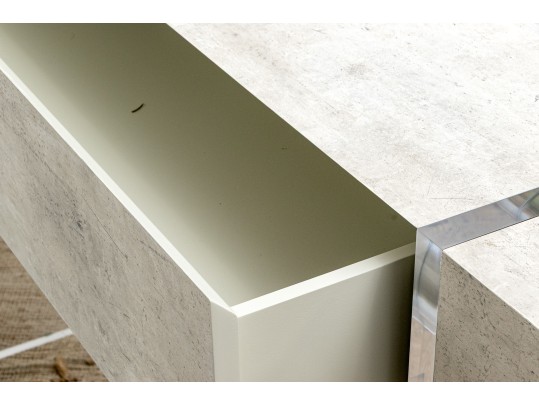 John Richard Console Table On Lucite Legs