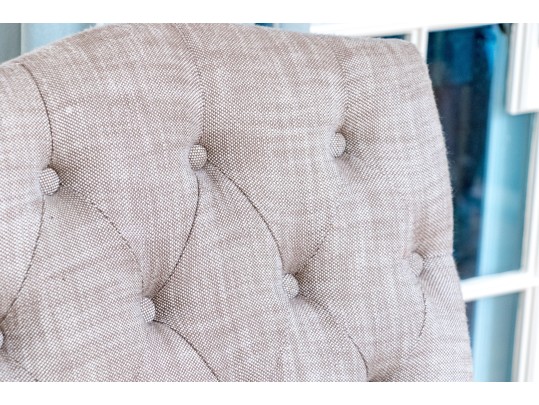 Pair Of Restoration Hardware Button Tufted Armchairs