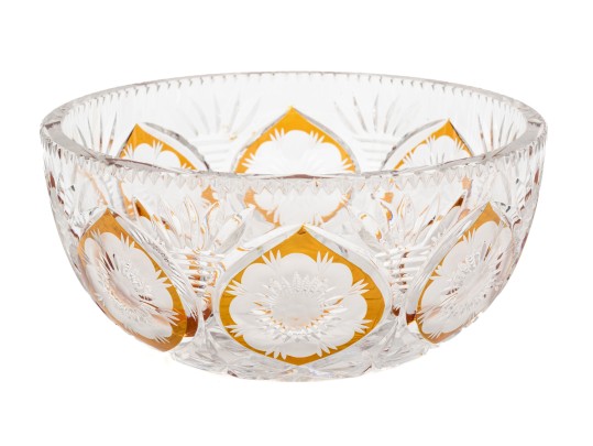 Elaborate Hand Cut Crystal Bowl