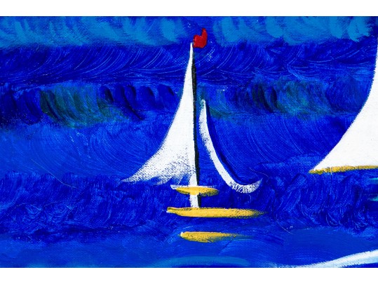 A. J. Di Maio, Signed Oil On Artist Board, Regatta