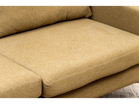 Quality Green Upholstered Loveseat Sofa