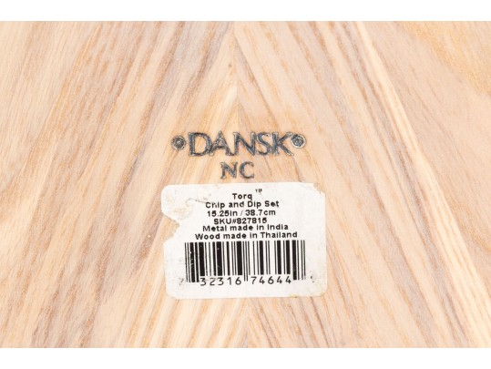Vintage Dansk Wood And Metal Tiered Server
