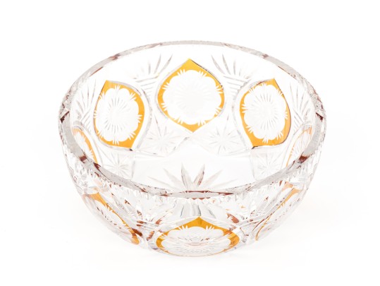 Elaborate Hand Cut Crystal Bowl