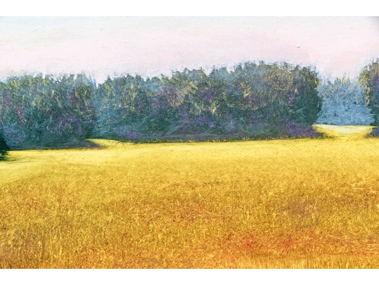 Oil On Canvas, Golden Fields