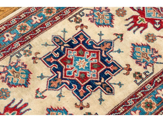 Hand Knotted Wool KAZAK Carpet -  4'-1