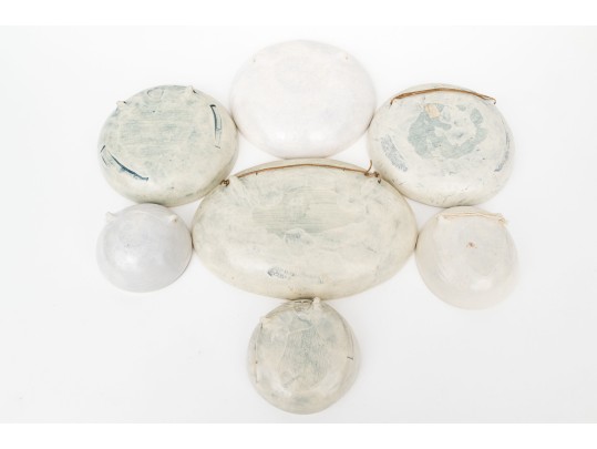 Group Of 8 Color Floral Glazed Pottery Bowls By Salt Marsh Pottery Dartmouth Mass. 