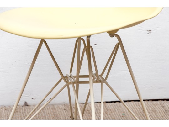Pair Of Vintage Eames Eiffel Chairs In Yellow