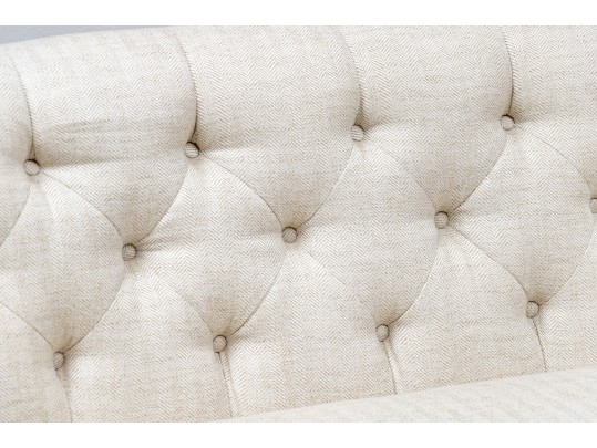 American Made Sherrill Tufted Upholstered Settee