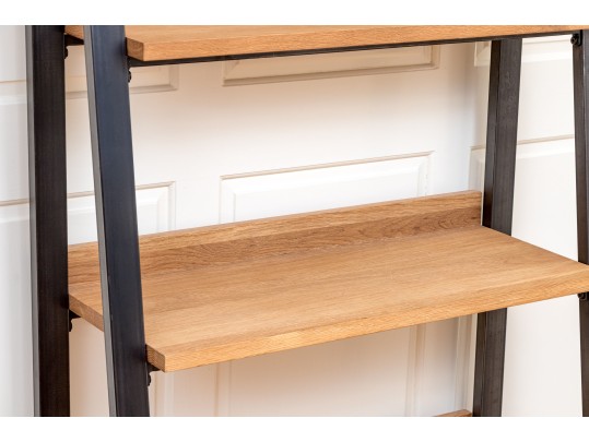Quality Metal And Wood Ladder Etagere