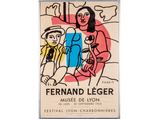 Mourlot Paris 1959 Lithograph, After Ferdinand Leger, Festival Lyon- Charbonnnieres Poster