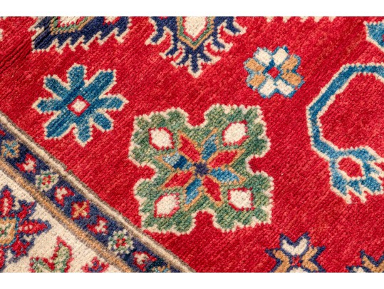 Hand Knotted Wool Kazak Carpet - 3' 3