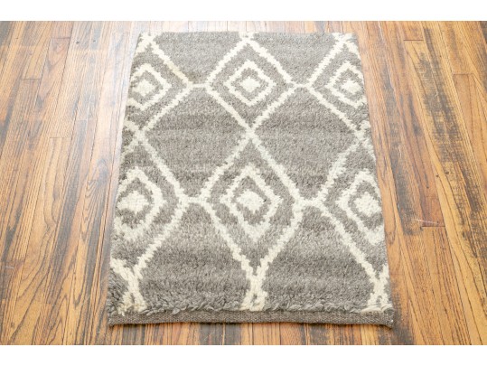 3’ X 2’ 1” Hand Knotted India Wool Carpet - NEW
