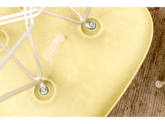 Pair Of Vintage Eames Eiffel Chairs In Yellow