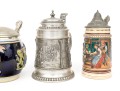Group Of Five Vintage German Steins